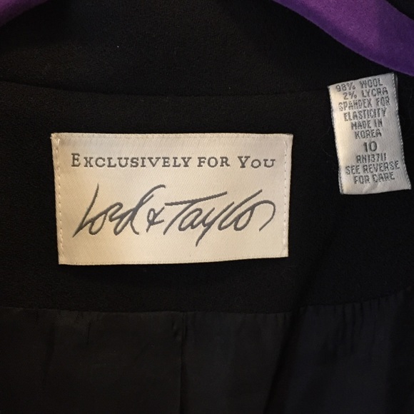 •Lord & Taylor• Black wool med weight jacket sz 10 - Picture 3 of 5